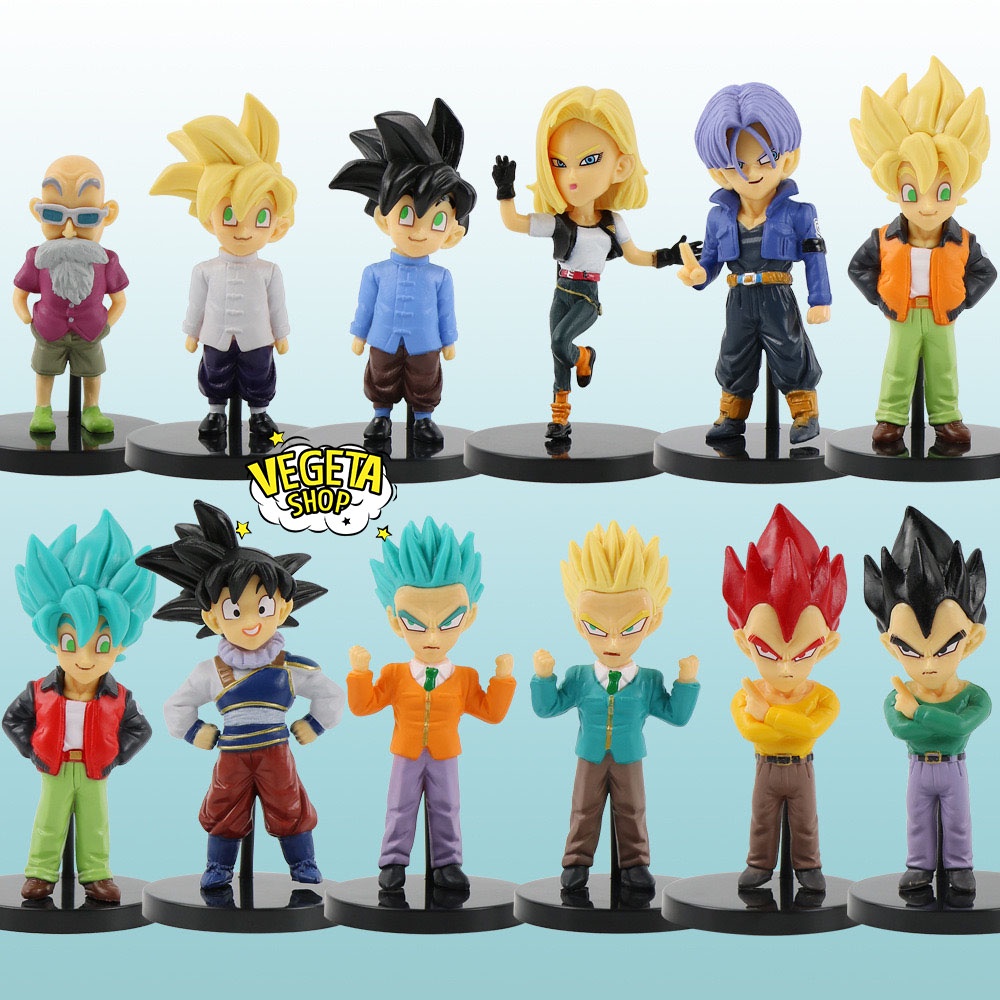 Mô hình Dragon Ball Super WCF Master Roshi Android 18 Trunks Vegeta Son ...