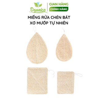 Miếng rửa chén bát xơ mướp tự nhiên Vi Lâm tạo bọt, chà xoong nồi