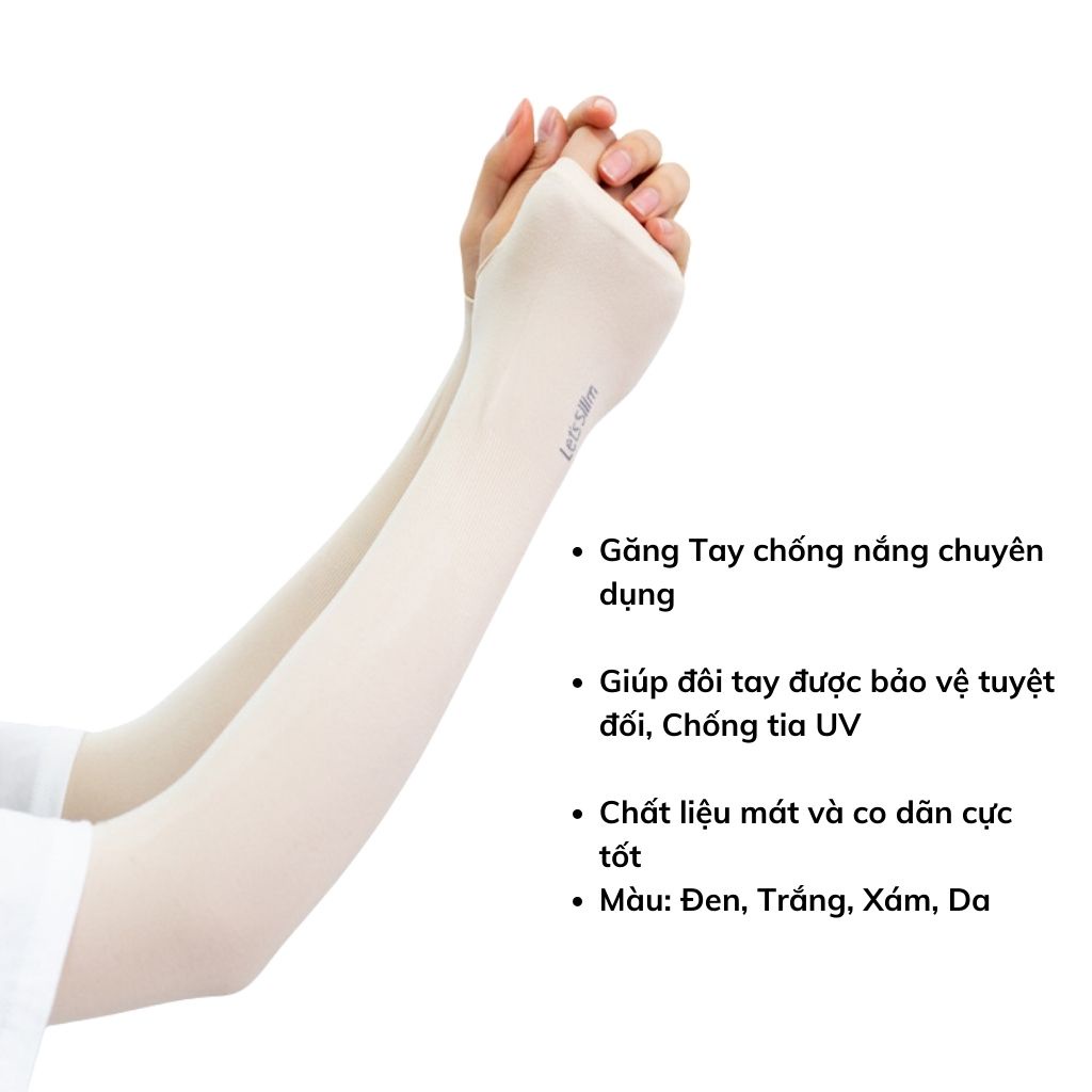 Bao tay chống nắng nam nữ chống tia UV thoáng mát xỏ ngón tiện lợi LANIXA T15