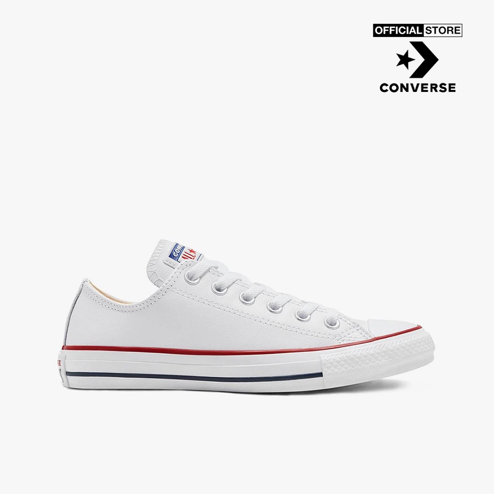 Giày sneakers Converse cổ thấp unisex Chuck Taylor All Star Leather 132173C-0000 WHITE