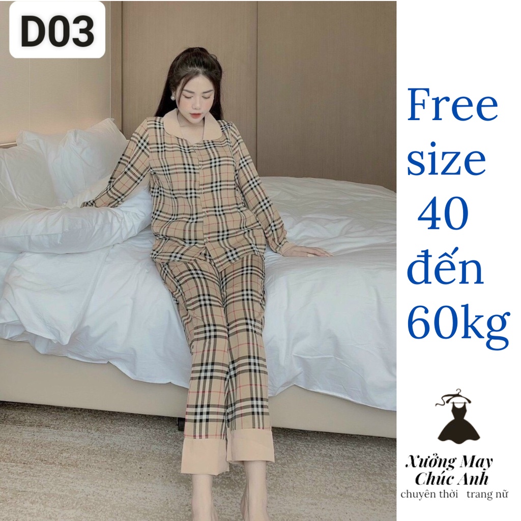  co big size mua 6 bo tang 1 bo bo do ngu nu pijama tay dai quan dai mac thoang mat thoi trang xuongmaypijamachucanh