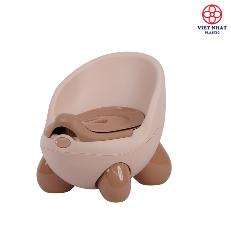 Bô Vệ Sinh Cho Bé Bô Gấu Hokori 5458 Có Nắp, Tựa Lưng An Toàn Cho Bé Từ 6 Tháng Đến 4 Tuổi Việt Nhật