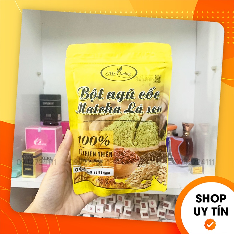(Đã bán 81) [Chính Hãng] Bột Ngũ Cốc Lá Sen Mị Hương Matcha Giảm Mỡ Bụng