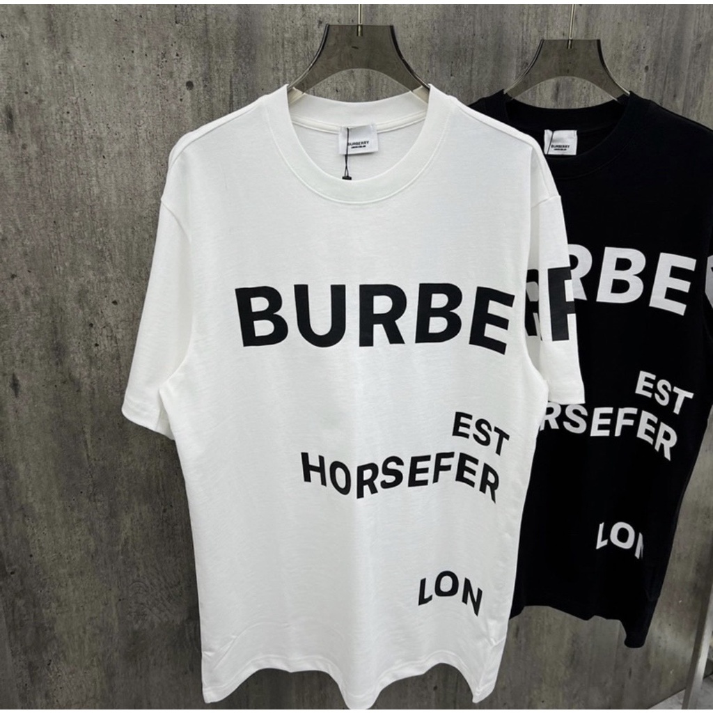 Áo Phông Nam Nữ BURBERRY Chất Liệu Cotton Thoáng Mát Hình In Siêu Nét Cực Đẹp 2023
