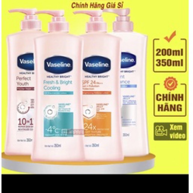 ( mua 1 tặng 1)Sữa dưỡng thể làm trắng da Vaseline 350ml
