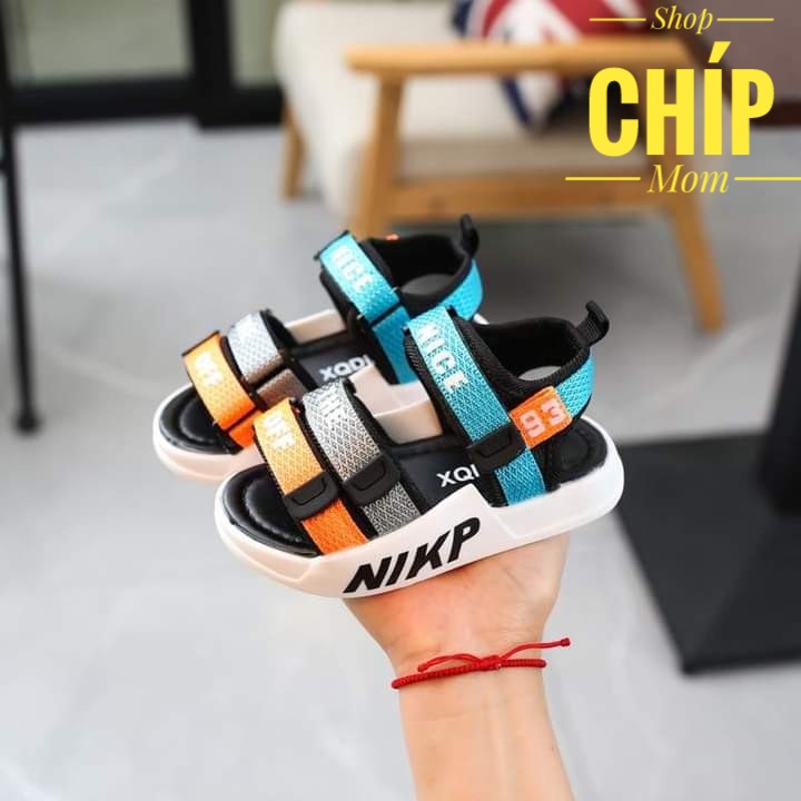 sandal bé trai dép quai hậu cho bé gái đi học siêu nhẹ từ 1 tuối QCCC full hộp 3 quai nhiều màu sắc 19-8 ( ảnh thật)