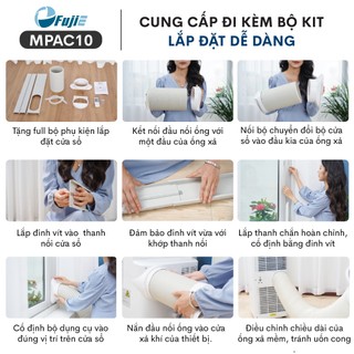 [Hỏa tốc] Máy lạnh di động nhập khẩu FUJIE Công suất 10000 - 14000BTU  - Bảo hành điện tử