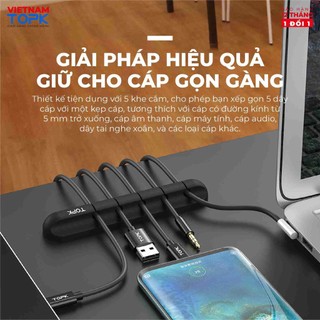 Đế Dán Kẹp Cố Định Chống Rối Cáp Sạc, Dây Chuột, Bàn Phím TOPK