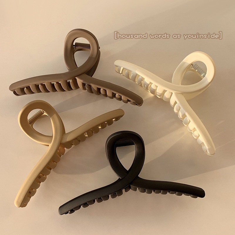 Kẹp Tóc Càng Cua Xoắn Nhám Cỡ Lớn Phong Cách Hàn Quốc Phụ Kiện Tóc Nữ Empoli