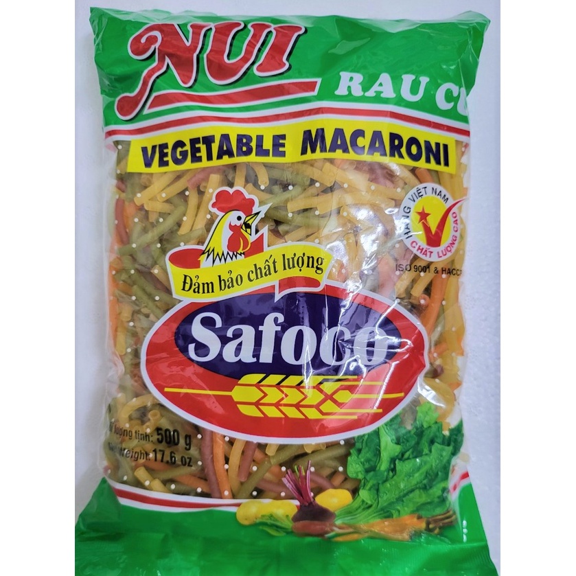 [gói 500g – ỐNG DÀI] NUI RAU CỦ NHIỀU MÀU [VN] SAFOCO Vegetable ...