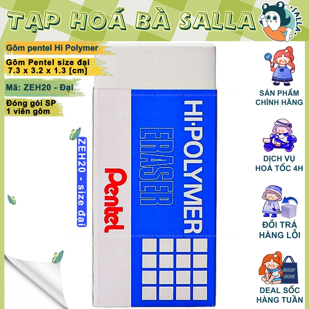Gôm Pentel HY•POLYMER đại ( ZEH20 ) | Shopee Việt Nam