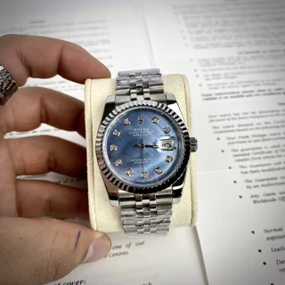 Đồng Hồ Nam RoLex Sapphire RA44 Case 36mm Mặt Xà Cừ Máy Cơ Automatic Nhật