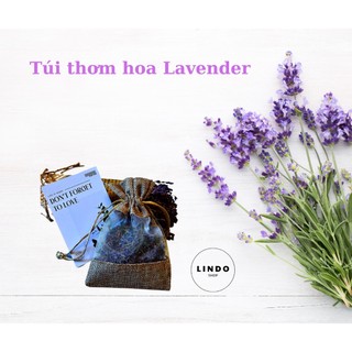 [TẶNG KÈM HỘP] Qùa tặng yêu thương - Túi thơm Hoa Lavender - Hoa Oải Hương LINDO - Hương thơm nồng nàn đến từ nước Pháp