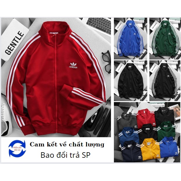 ÁO KHOÁC Thể Thao 3 sọc Nam Nữ Việt Nam xuất khẩu, chất poly 2 da cao cấp