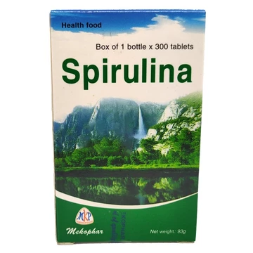 Tảo Spirulina - Bổ sung vi chất, vi khoáng từ tảo tự nhiên - Chai 300 viên Mekophar - Châu Ngân Pharma