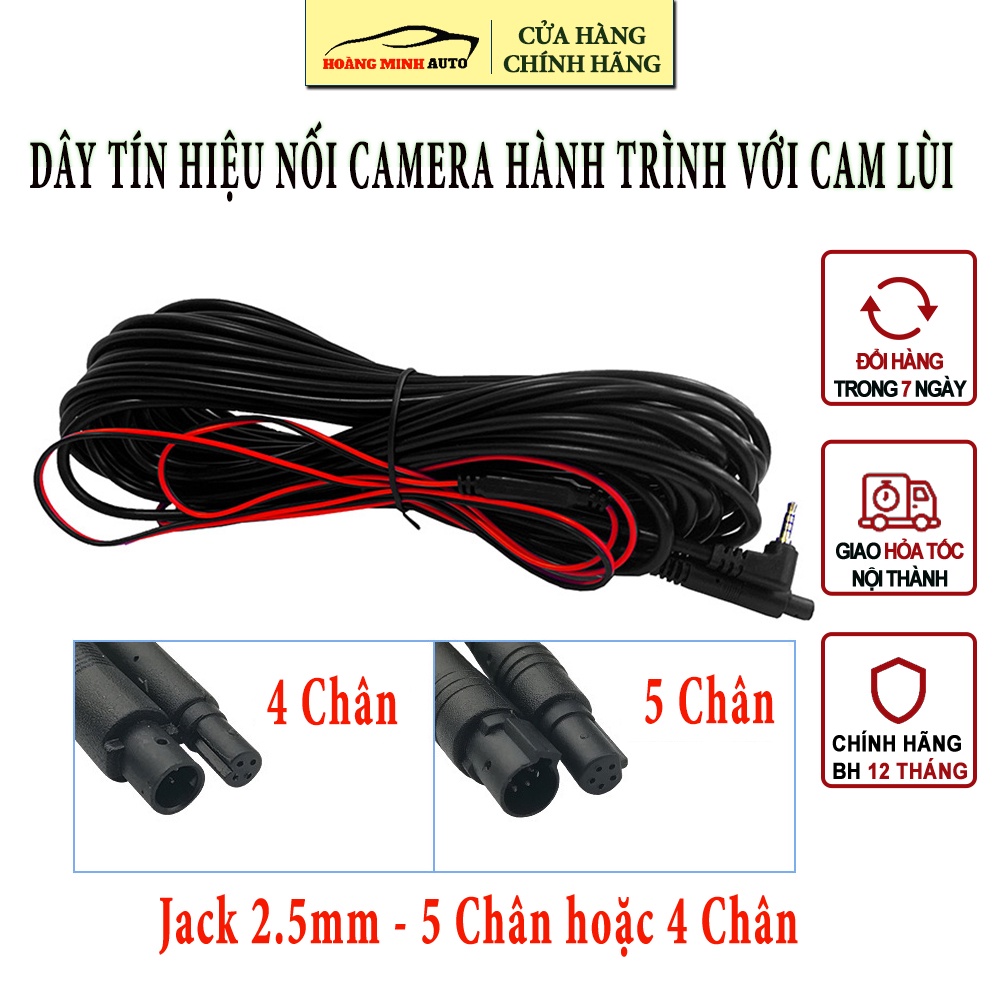 Dây tín hiệu cho camera lùi kết nối với Camera hành trình dài 5.5m ...