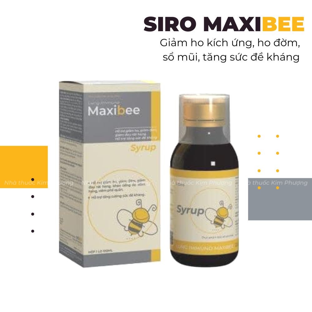 Siro Ho sổ mũi Maxibee - Giảm ho, giảm đờm, bổ phổi tăng sức đề kháng ...