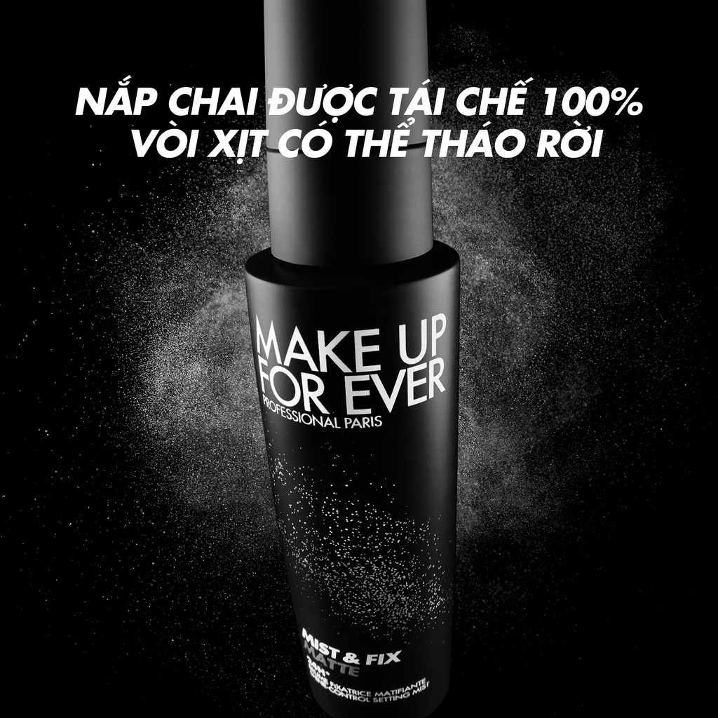 Ảnh Xịt Khóa Cố Định Lớp Trang Điểm Kiềm Dầu MIST & FIX MATTE 100ml - MAKE UP FOR EVER 3