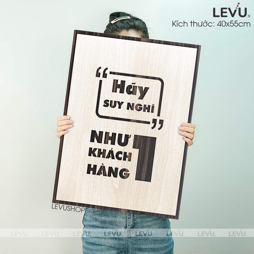 Tranh treo văn phòng handmade bằng Gỗ tạo động lực LEVU015