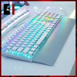 Bàn Phím Cơ Keycap Xuyên Led Gaming Màu Trắng AULA F2088 Nút Tròn Led Rgb Bàn Phím Máy Tính Laptop Pc Chơi Game Có Dây — ảnh 2