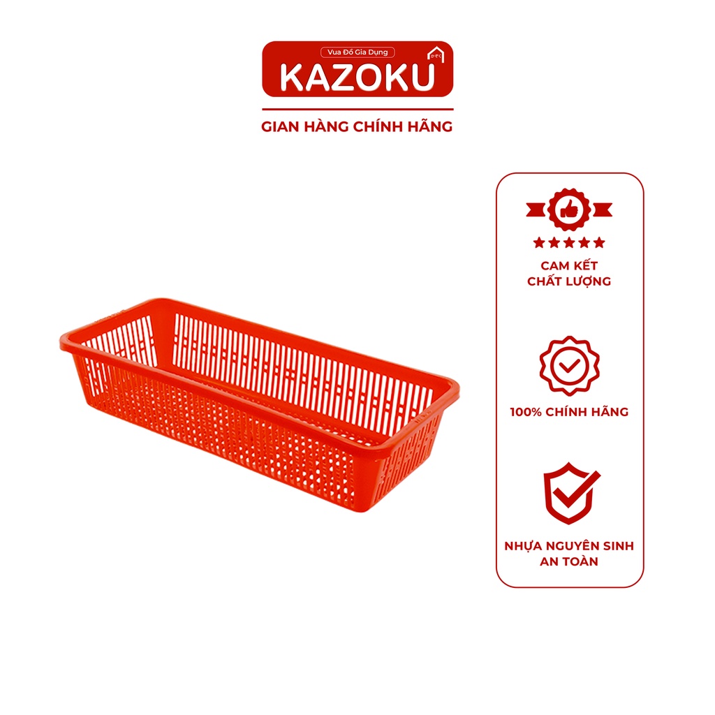Rổ Nhựa Chữ Nhật, Rổ Nhựa Dài, Rổ Muỗng Dĩa Hồng Phát - Kazoku Vua Đồ Gia Dụng [RD]