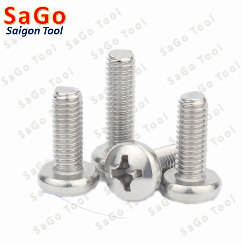 Ốc Vít inox 304 pake đầu tròn size 3ly 4ly 5ly , ốc pake M3 M4 M5 ...