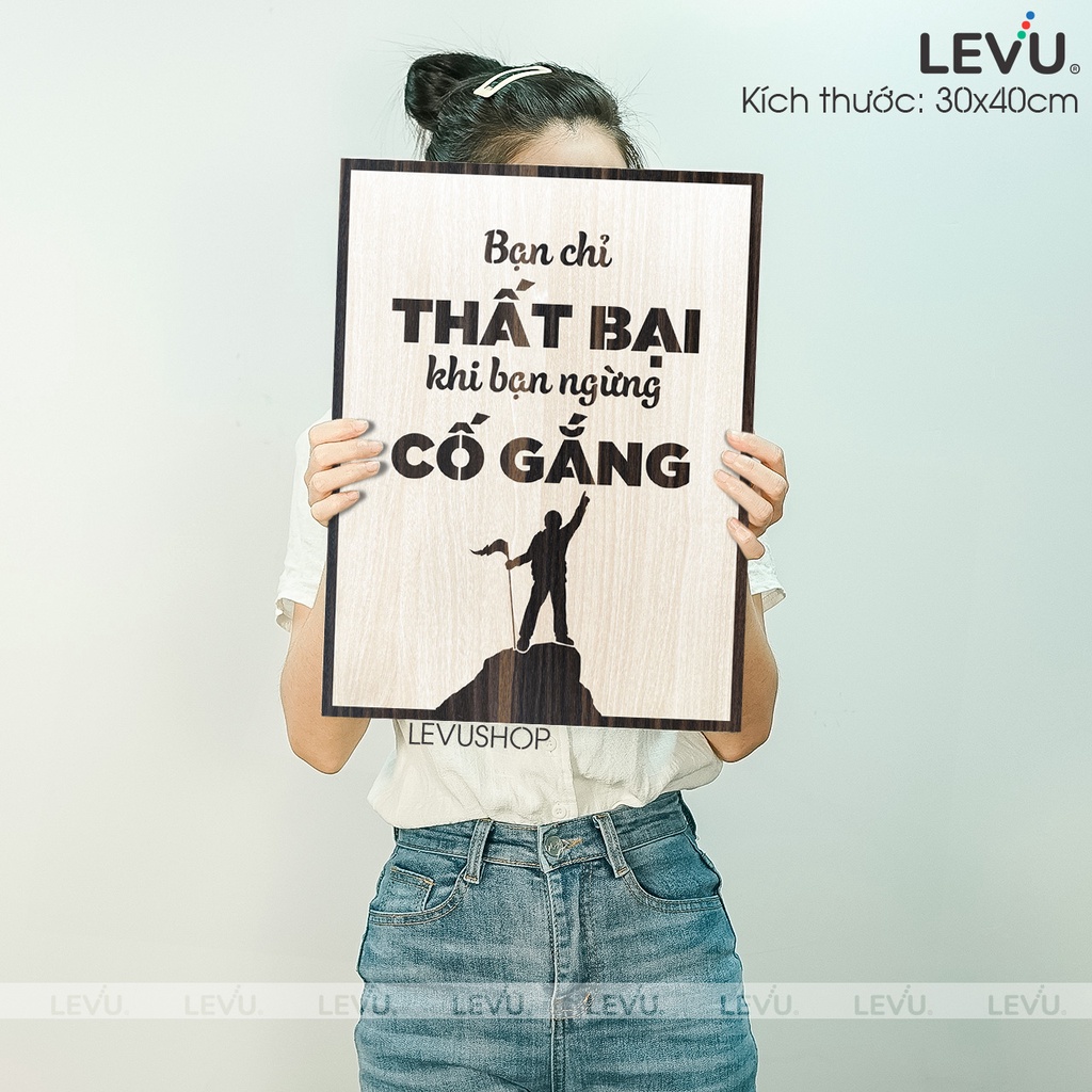 Tranh Treo Tường Gỗ LEVU049 trang trí phòng học