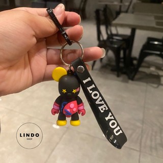 Móc Khóa Bearbrick Người Máy LINDO, Quà Tặng Đáng Yêu, Móc Khóa Dễ Thương, Xinh Xắn, Treo Balo, Cặp