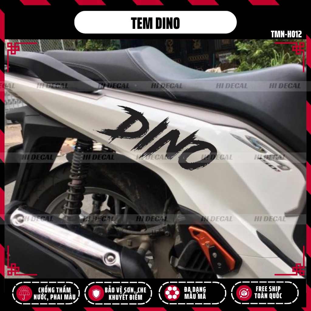 Tem Dán Xe Sticker DINO Phản Quang | TMN-H006 | Decal Sticker Cao Cấp Chống Nước, Chống Phai Màu
