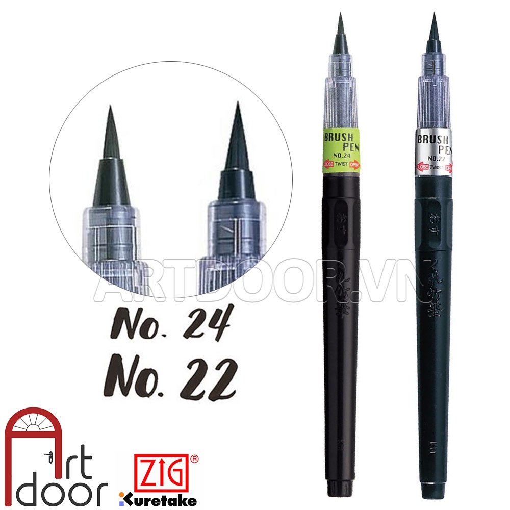  Kuretake Manga pens Drawing pens for Artist Sketching Anime  Manga Comic ZIG Cartoonist 9 Set Black 0.03 0.05 0.1 0.2 0.3 0.5 0.8 Fine  Medium