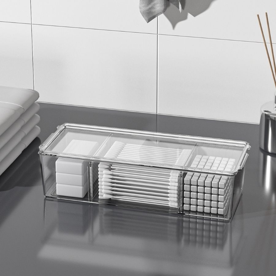 Hộp Đựng Thuốc Để Bàn ENODA HOME, Hộp Nhựa Đựng Phụ Kiện Chia Ngăn Có Nắp P050