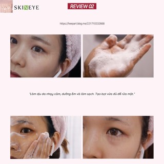Sữa rửa mặt trắng da tẩy trang chống lão hoá cấp ẩm tốt cho mọi loại da SKINEYE 120ml I Phục hồi da sạch sâu tạo bọt