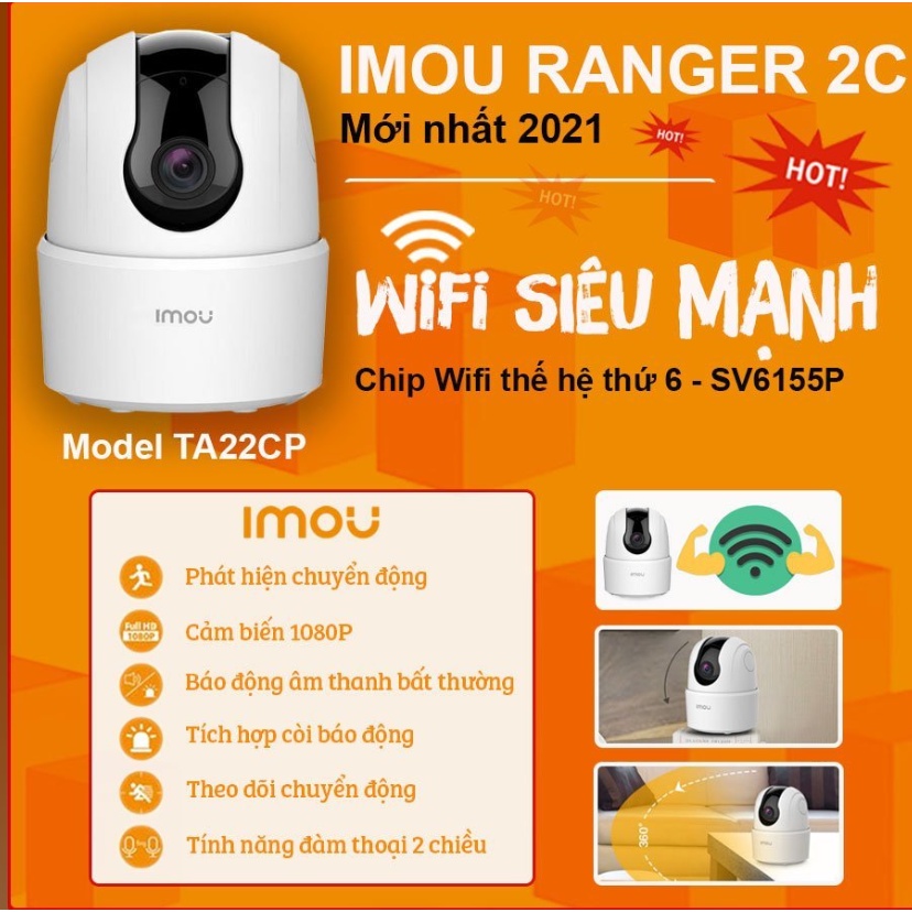 Camera Giám Sát Wifi IMOU IPC-TA22CP-2MP Âm Thanh 2 Chiều, Theo Dõi ...