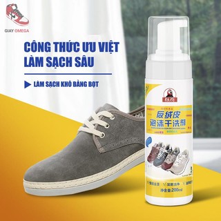 Chai Xịt tạo bọt vệ sinh giày da lộn, vệ sinh da lộn, làm sạch da lộn Nubuck  200ml