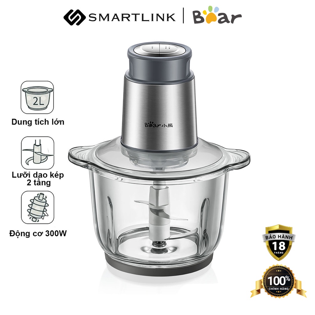 Ảnh Máy Xay Thực Phẩm Đa Năng 2L Bear QSJ-B03Y7 - Hàng Chính Hãng - Bảo Hành 18 tháng 1