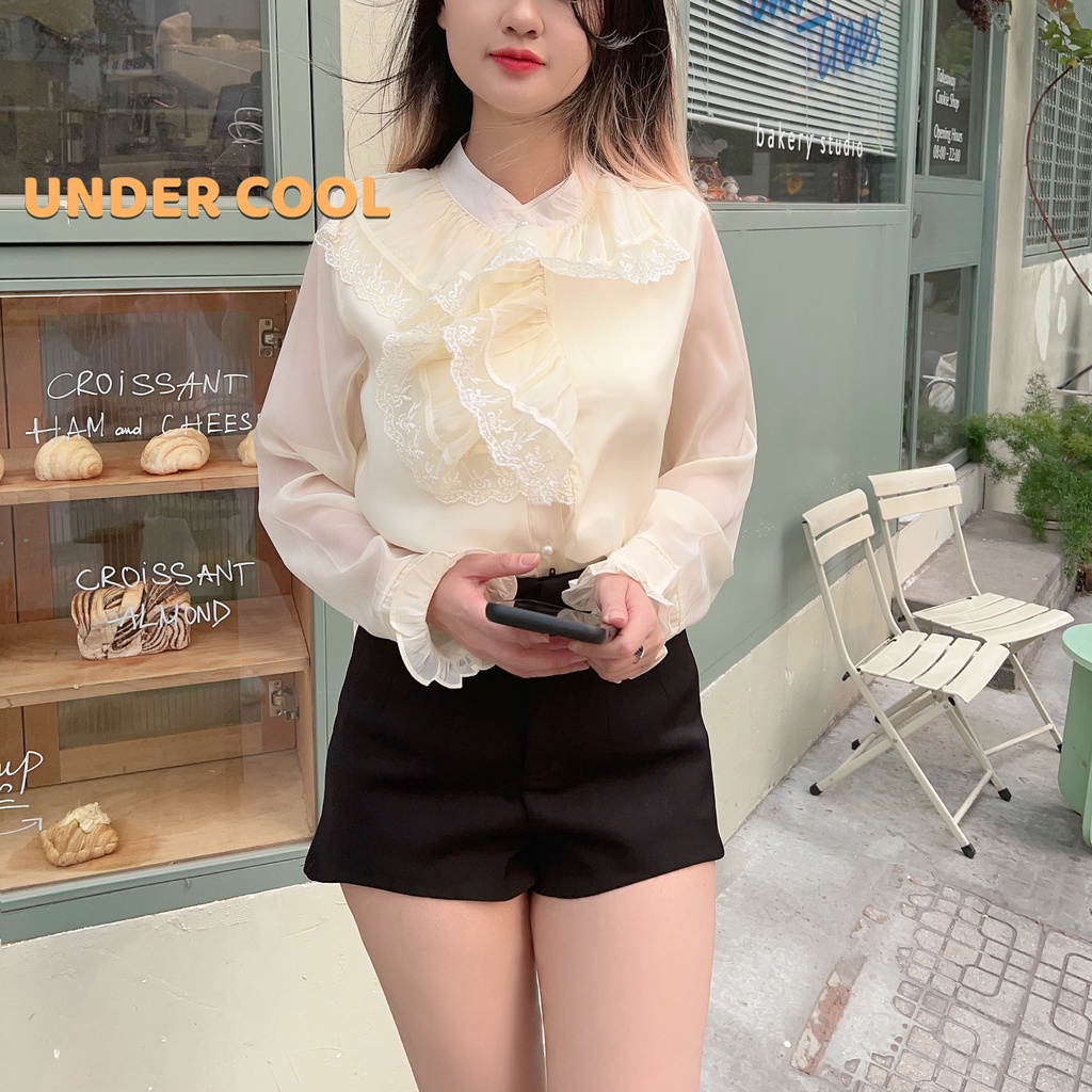Áo Sơ Mi Cổ Bèo UNDERCOOL Chất Voan Mềm Mại Thoáng Mát ASM43
