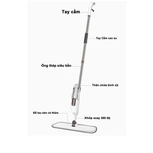 Cây Lau Nhà Có Bình Xịt Nước, Chổi lau đa năng xoay 360 độ