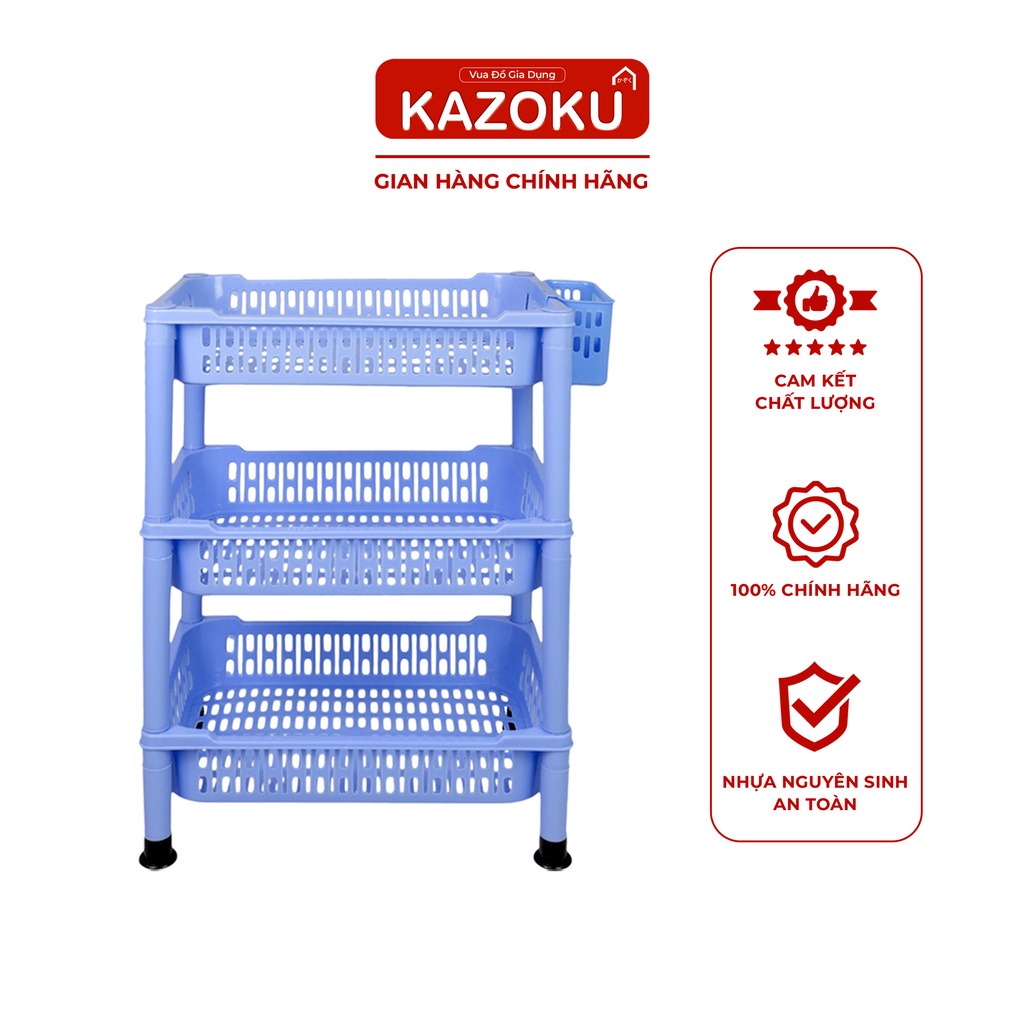 Kệ Chén, Bát Nhựa - 44cm x 31cm - 2 Tầng/ 3 Tầng/ 4Tầng - Cao Cấp KAZOKU - [KN]