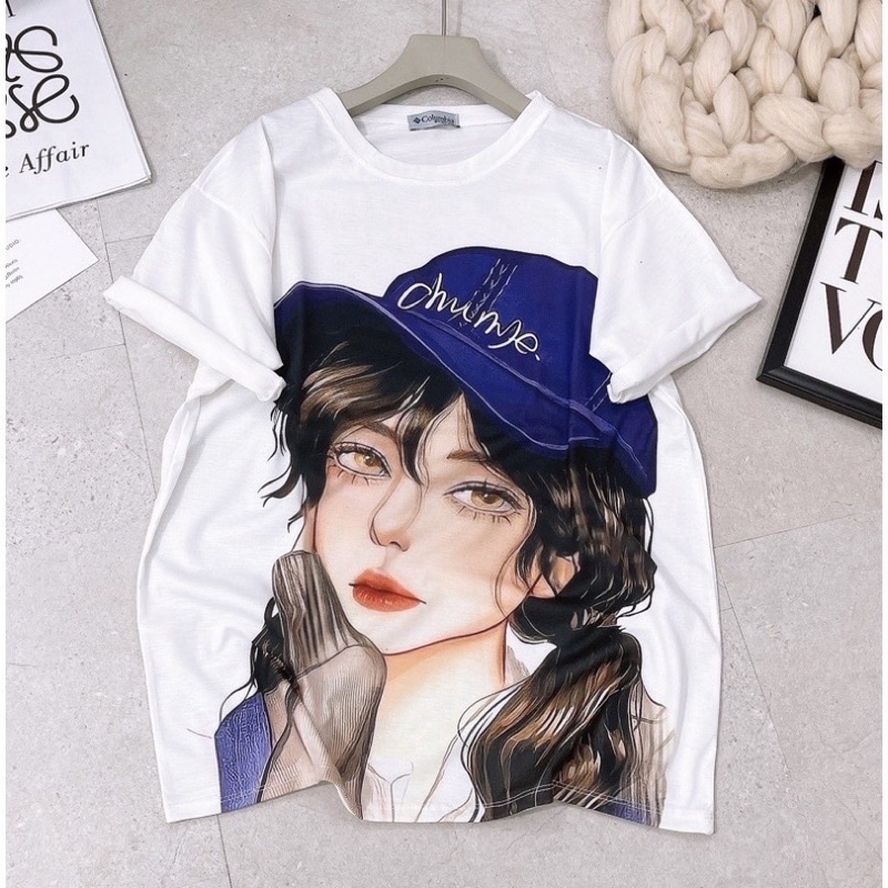 Áo phông nữ from to dấu quần chất cotton co giãn 4 chiều