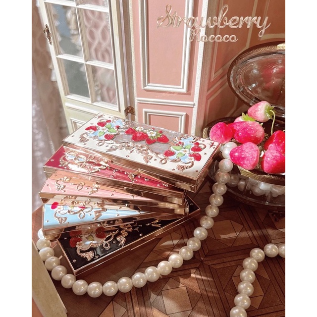 Sẵn Phấn mắt Flower knows strawberry rococo eyeshadow palette flower knows phấn mắt hoa biết dâu Flower knows Strawberry