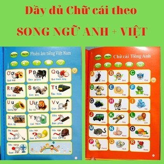 [CTKM] Sách Song Ngữ Anh Việt Thông Minh Cho Bé Sách Điện Tử Phiên Bản Mới Nhất Kèm Đàn Piano Tă