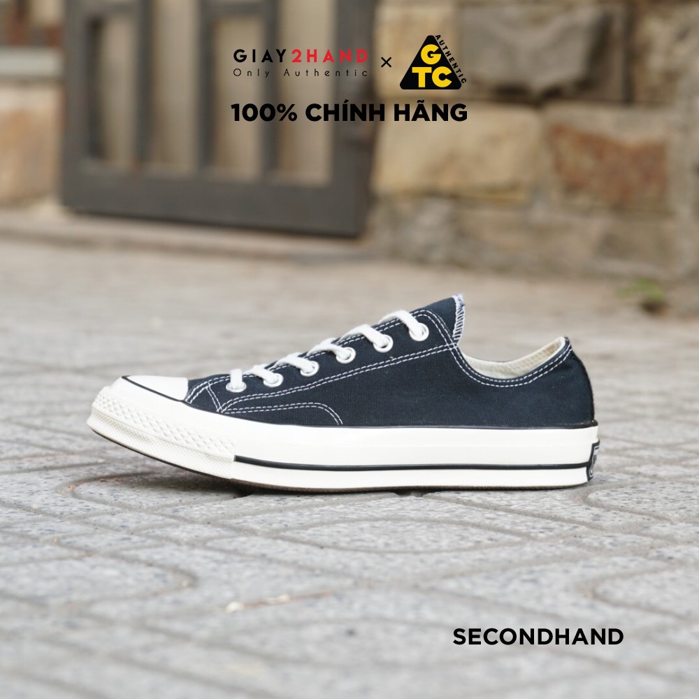 [2hand] Giày Thể Thao CV CHUCK TAYLOR 1970s LOW BLACK / WHITE 162058C ...