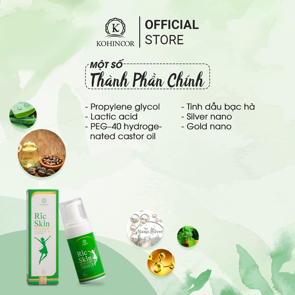 Ảnh Dung dịch vệ sinh phụ nữ RIC SKIN LOVE STORY Kohinoor 100g 1