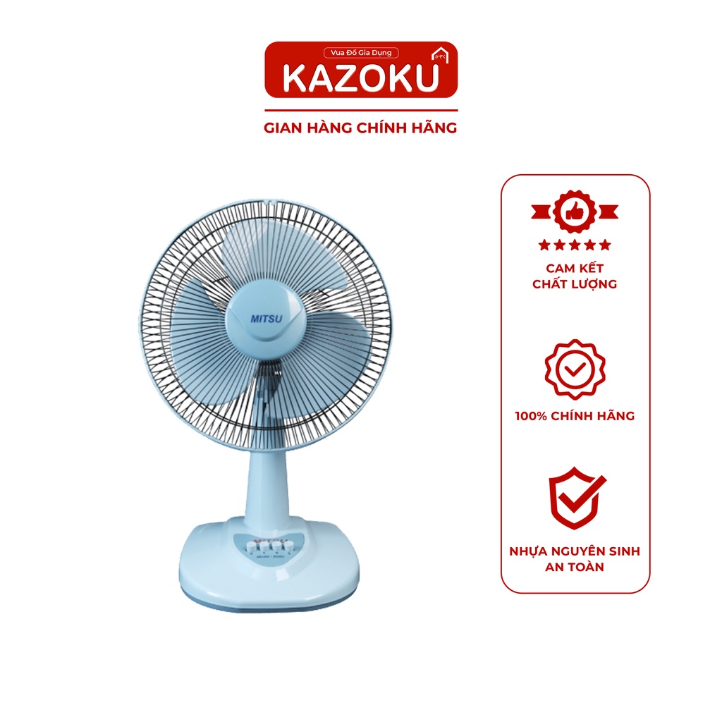 Quạt Bàn Cao Cấp Gentle Wind 12 inch - Dương, Hồng, Kem - Vua Đồ Gia Dụng Kazoku [QB]