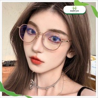 Mắt kính gọng tròn, kính chống tia uv chât liệu kim loại phong cách retro - Happy Life 4U
