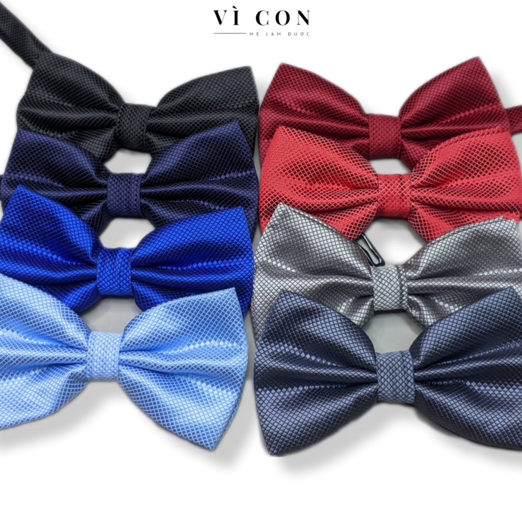 Nơ đeo cổ nam VÌCON nơ nam đen, nơ chú rể, nơ móc cài nam đẹp X04 ...