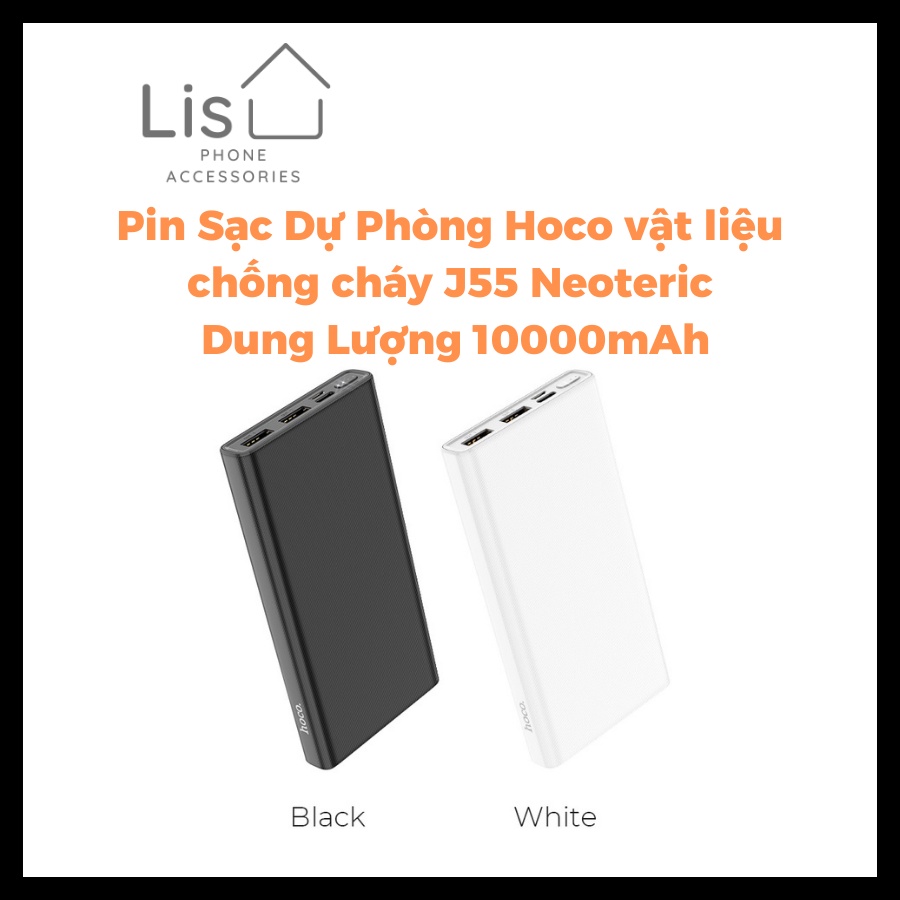 Pin Sạc Dự Phòng Hoco vật liệu chống cháy J55 Neoteric Dung Lượng ...