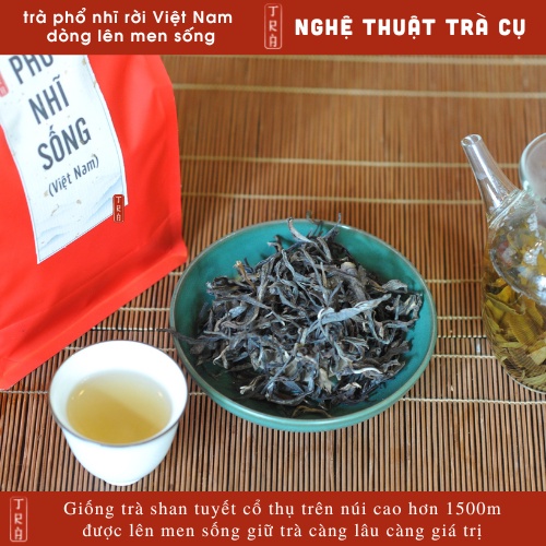 Trà phổ nhĩ shan tuyết cổ thụ Việt Nam đóng túi ziper 100gr