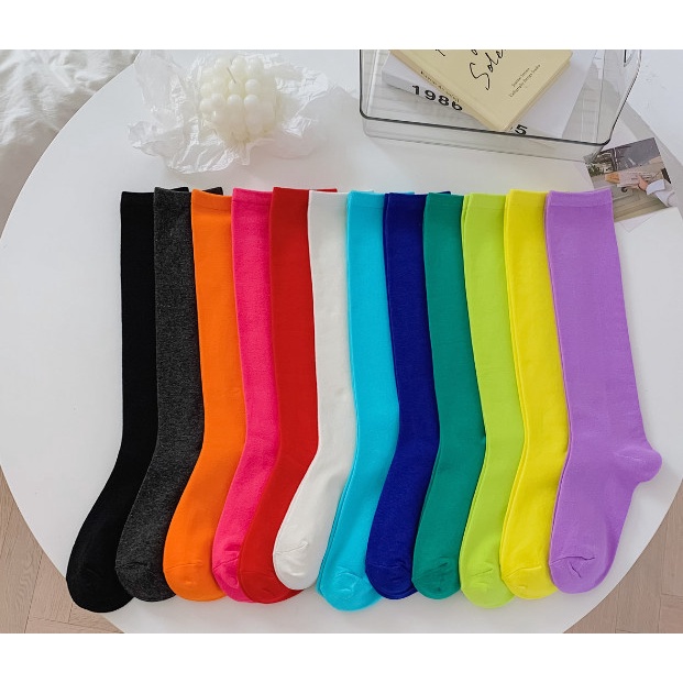 Vớ Tất siêu cao cổ đủ màu phong cách dễ thương và xinh xắn