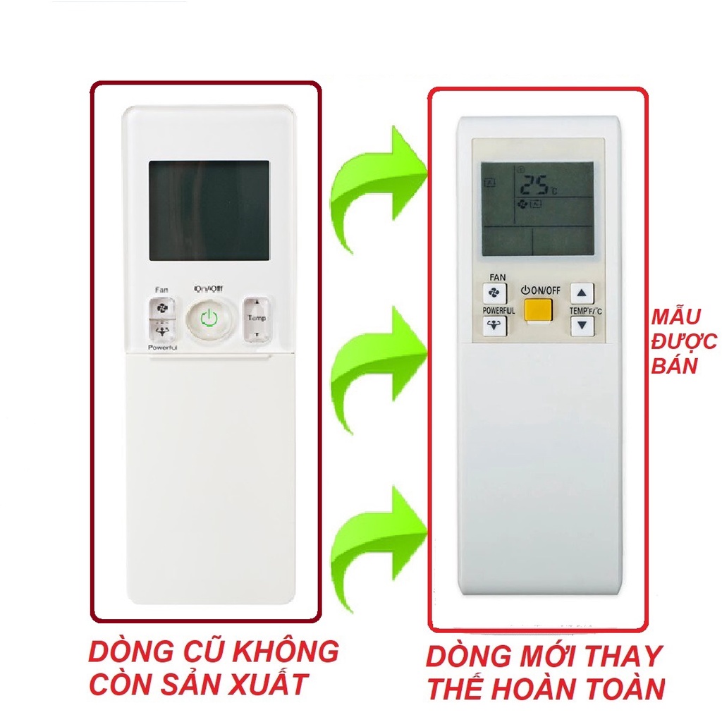 Remote Điều Khiển Máy Lạnh Máy Điều Hòa DAIKIN inverter dòng FTXV FTKZ ...